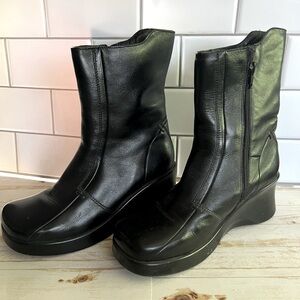 ALDO women’s black leather boots